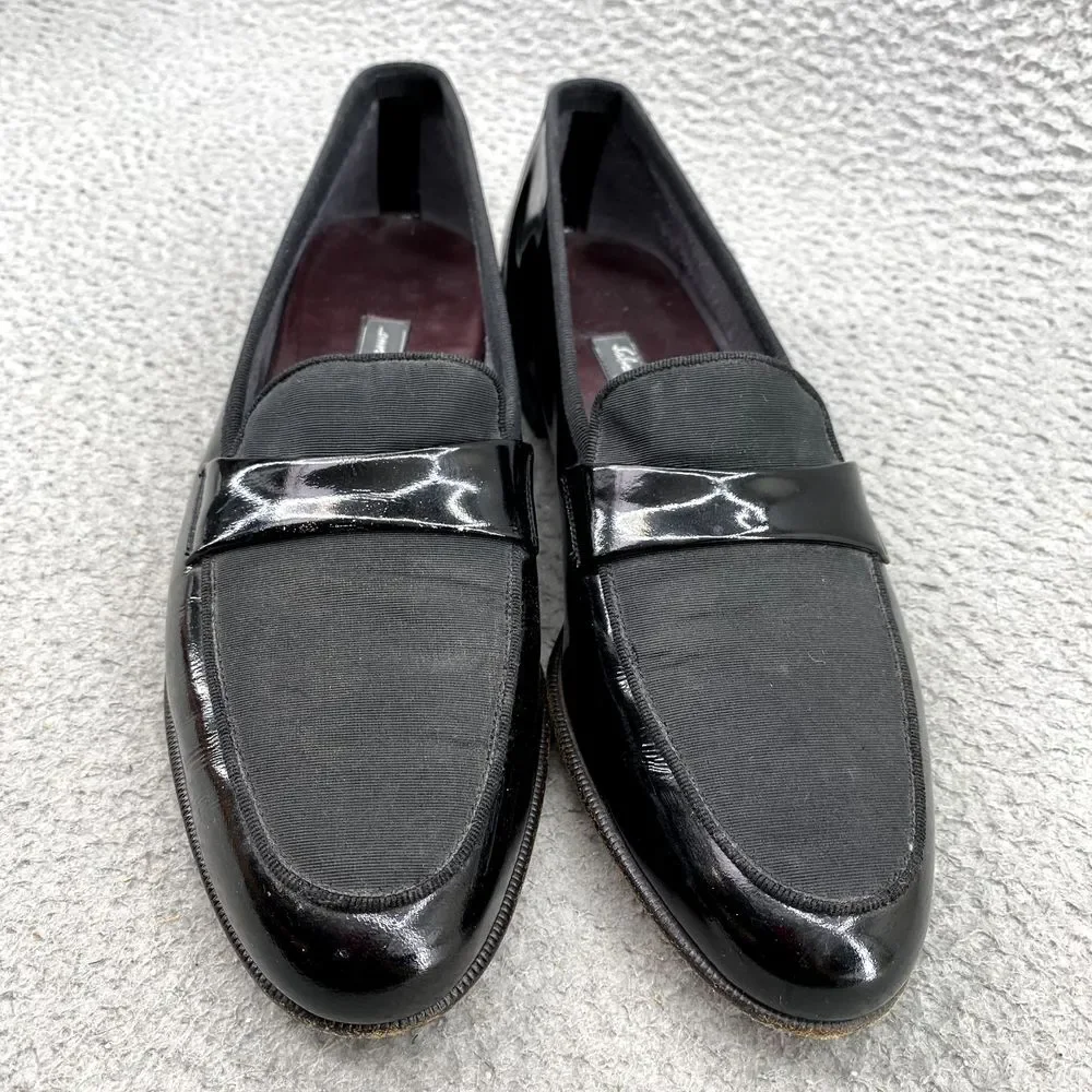 Salvatore Ferragamo Loafer Shoes Men's 10 Black‎ Italian Leather Corpcore Preppy